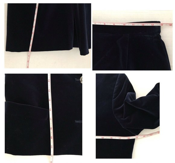 The Scotch House | Crewneck Velour Blazer Skirt Set Womens Size 4 Blue - Picture 13 of 14